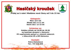 Děti při hasičské činnosti